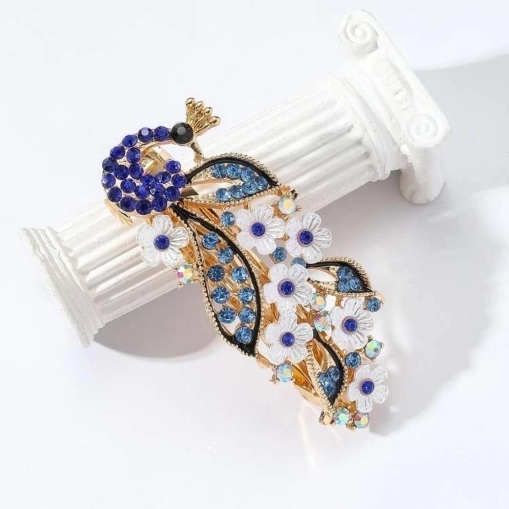 Peacock hairclip